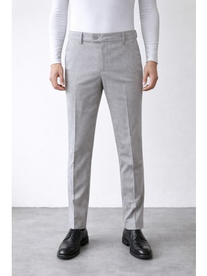 Jogger Erkek Pantolon Rahat Kumaş Belden Kemerli Klasik Pantalon Tam Kalıp