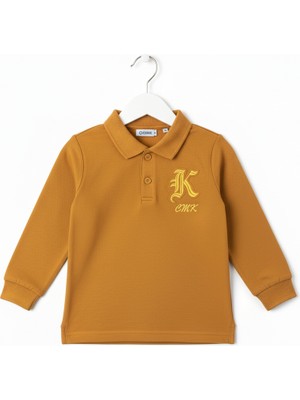 Selvira Erkek Çocuk Polo Yaka Uzun Kollu Renkli Baskılı Sweatshirt