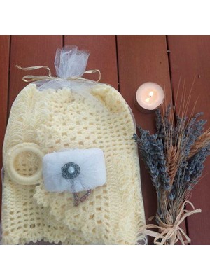 Es Dekor El Yapımı Lif Seti – Tül Hediye Paketi Sabun Detaylı Şık Banyo Hediyesi