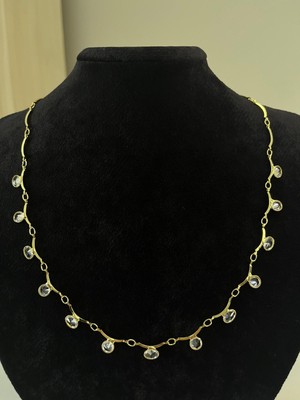 Velora Accessories 14K Altın Kaplama Taşlı Şık Kolye