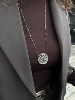 Tep's Jewellery Özel Tasarım Gümüş Örümcek Ağı Kolye