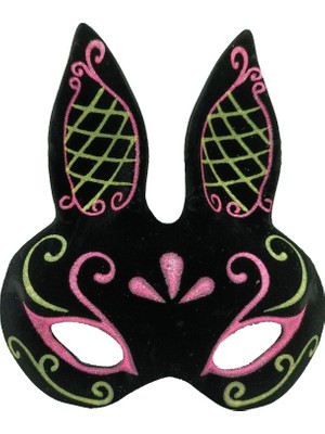 Jet Sepet Siyah Süet Kaplama Tavşan Maskesi