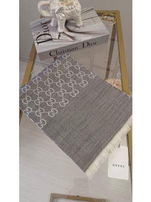 Gri-Bej Gucci Kaşmir Şal