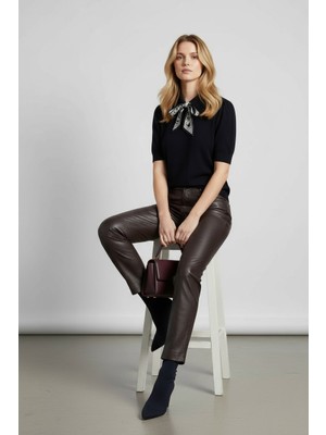 Vireo Club Kadın Fular Detaylı Kısa Kol Kazak