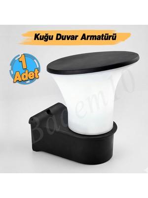 Badem10 Plastik Sokak Bahçe Aplik Lamba Aydınlatma Lale Bahçe Duvar Armatür E27 Duy Uyumlu Ip 54 Sınıf 20 cm