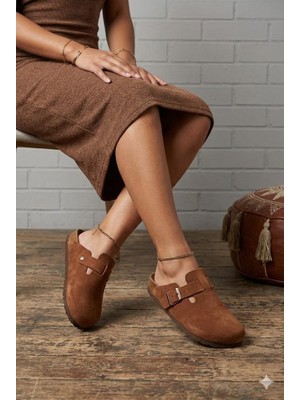 Neon Shoes Berlin Unisex Mantar Tabanlı Önü Kapalı Tokalı Sabo Günlük Ev Dışarı Terliği