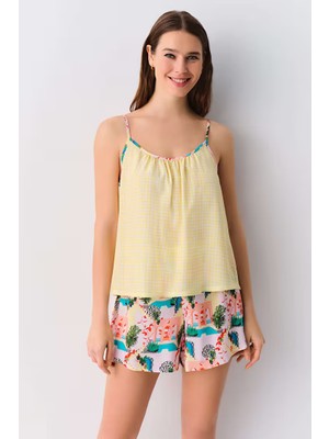 Dream Fashion Pembe Summer Atlet Şort Pijama Takımı