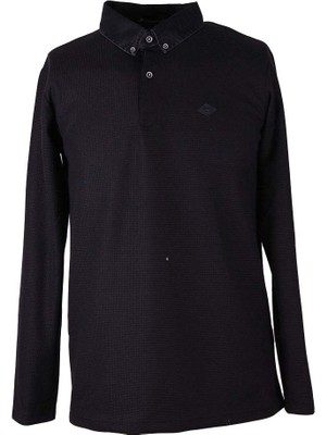 Trender  Kot Yaka Siyah Erkek Sweatshirt 551