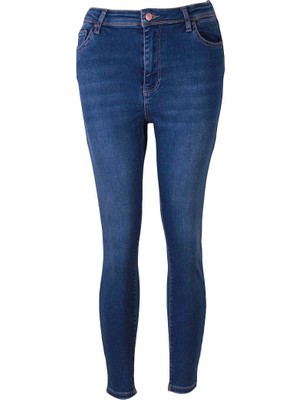 Double 26YD52000002 Mavi Kadın Jean Pantolon 3529