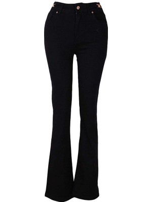 Trender 26YH27000002 Siyah Kadın Jean Pantolon 8022