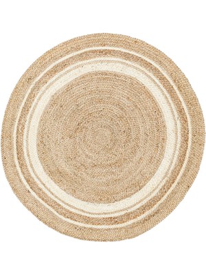 Juno Ech 01 R Naturel Beyaz - El Dokuma Çift Taraflı Naturel Jüt Halı