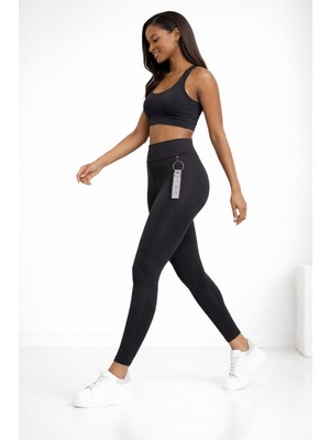 Toparlayıcı Yüksek Bel Spor Tayt