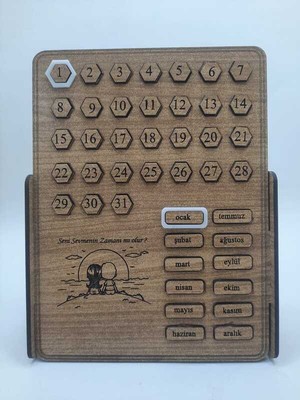 Dükkan Design Seni Sevmenin Zamanımı Olur Ahşap Sonsuz Takvim