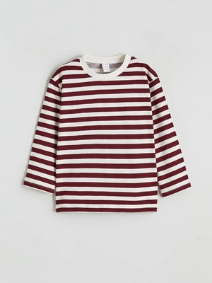 LC Waikiki Bisiklet Yaka Çizgili Erkek Bebek Tişört  (W5)