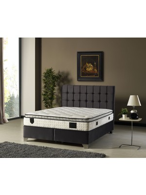 Mobyat Luvita Pedli Tavşan Tüyü Yatak (Antrasit) 120X200