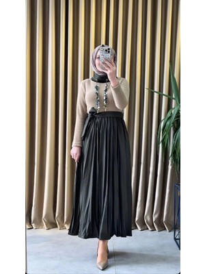 Missemramiss Msm Lumore Duo Elbise Camel/haki