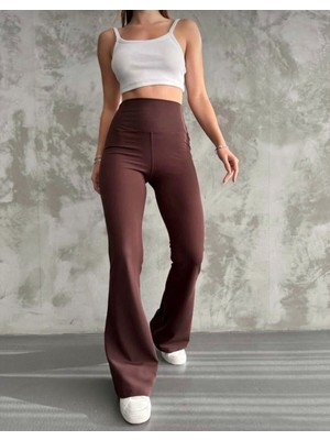 Belirtilmemiş Toparlayıcı Yüksek Bel Ispanyol Paça Tayt