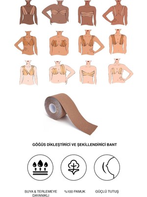 C&city Göğüs Dikleştirici ve Şekillendirici Bant Koyu Ten