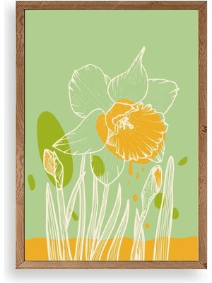 Durukar Çiçek Ahşap Çerçeveli Tablo 30 x 42