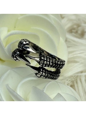 Canka Kartal Pençesi Gümüş Erkek Yüzük