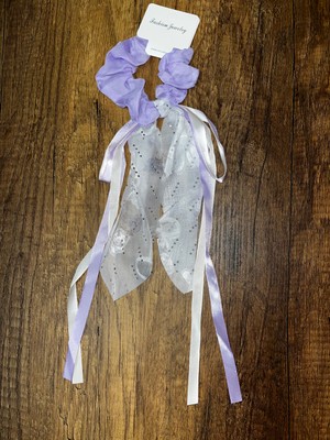 Gülümse Gel Kız Çocuk Fiyonk Tül Kurdela Saten Simli Pullu Lastik Toka Tüllü Kurdeleli Fiyonklu 1 Adet