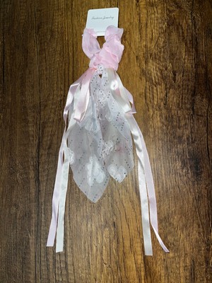 Gülümse Gel Kız Çocuk Fiyonk Tül Kurdela Saten Simli Pullu Lastik Toka Tüllü Kurdeleli Fiyonklu 1 Adet