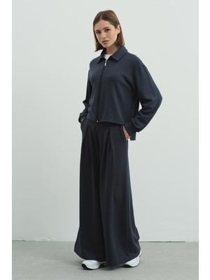 C&city Pure Touch Tek Pileli Pantolon CC7007 Füme