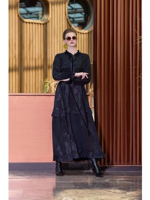 Misswhence 38805 Cupro Jakar Elbise