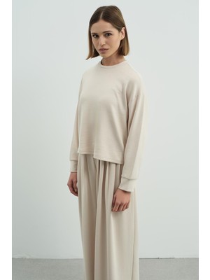 C&city Pure Touch Basic Sweatshirt CC7005 Bej
