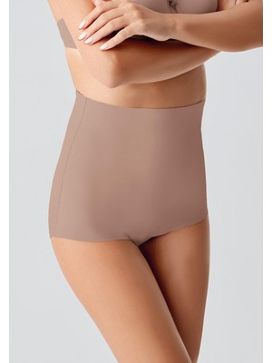 C&city Kaymaz Yüksek Bel Lazer Külot 9208 Capucino