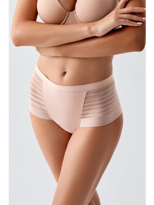 C&city Tül Detaylı Brazilian Külot C19302 Ten