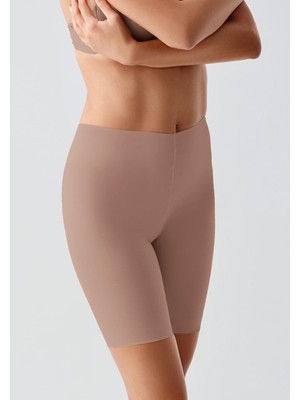 C&city Dikişsiz Toparlayıcı Yüksek Bel Lazer Kesim Şortlu Korse 9209 Capucino