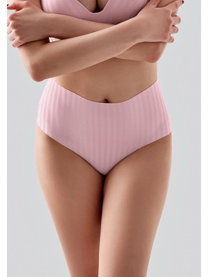 C&city Lazer Kesim Yüksek Bel Külot C19211 Pembe