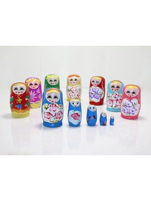 Aykn 5'li Ahşap Matruşka ALK1204 (485O0)