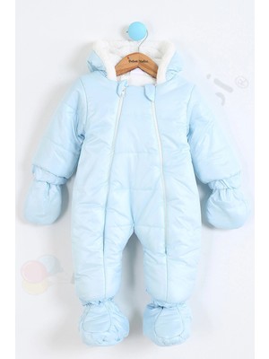 Bebek Vadisi Yeni Eldivenli Kapüşonlu Patikli Içi Peluş Çocuk Kar Kışlık Erkek Bebek Astronot Tulum Kozmonot Mont