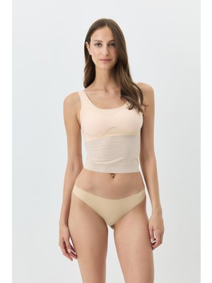 C&city Balensiz Dikişsiz Lazer Kesim Büstiyer Çıkarılabilir Pedli 1010 Ten