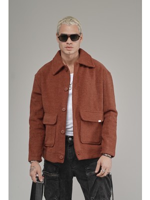 Gömlek Yaka Düğmeli Oversize Kalıp Erkek Polar