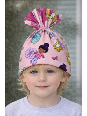 Nur Bebe Figürlü Kız Çocuk Penye Şapka