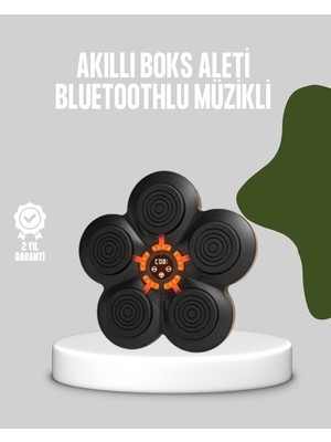 Aykn Akıllı Müzikli Boks Makinesi Bluetooth Bağlantılı Işıklı Hedefli Fitness Aleti (485O0)