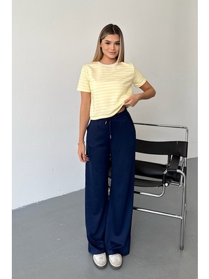 Giysa Kadın Beli Lastikli Çift Cepli Eşofman Altı Lacivert - MS0001328