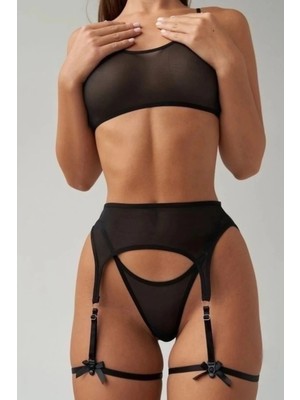 Becca Siyah Jartiyer Takım