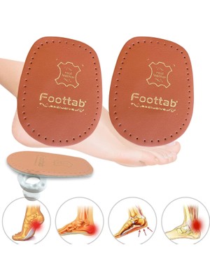 YeferStore Ayarlanabilir Ortopedik  Topuk Dikeni Tabanlık, Hakiki Deri Topukluk, Yarım Ayakkabı Tabanı 1 Çift