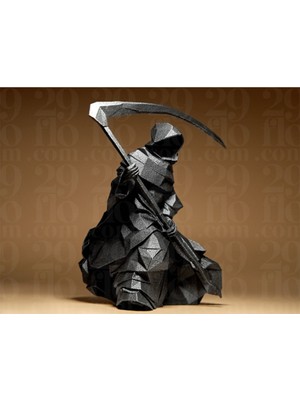 Grim Reaper Ölüm Meleği Azrail Biblo Heykel Dekoratif Obje 12 cm 3D Baskı Pla Plastik