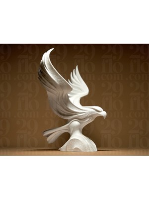 Soyut Şahin Heykel Biblo Dekoratif Obje 12 cm 3D Baskı Pla Plastik