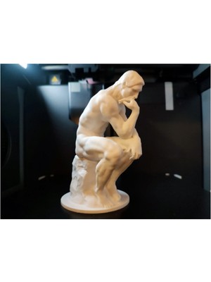 Düşünen Adam Rodin Heykel 3D Pla Baskı 15 cm
