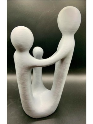 Iskandinav Tarzı El Ele Tutusan Cekirdek Aile Biblo Heykel 3D Pla Baskı