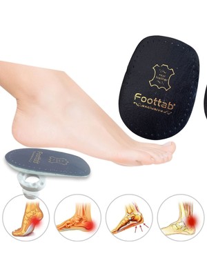 YeferStore Ayarlanabilir Ortopedik  Topuk Dikeni Tabanlık, Hakiki Deri Topukluk, Yarım Ayakkabı Tabanı 1 Çift