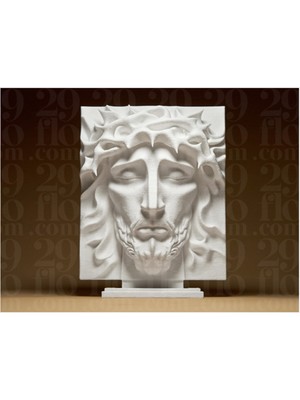 Jesus Isa Rölyef Biblo Heykel Dekoratif Obje 12 cm 3D Baskı Pla Plastik
