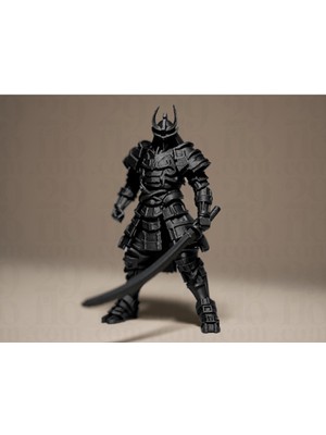 Samurai Savaşcı Heykel Biblo Dekoratif Obje 12 cm 3D Baskı Pla Plastik