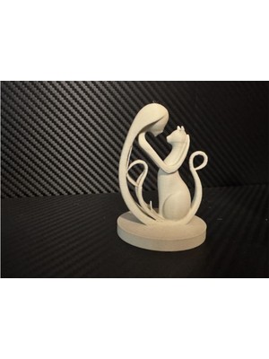 Iskandinav Tarzı Kedi Dostlugu Biblo Heykel 3D Pla Baskı